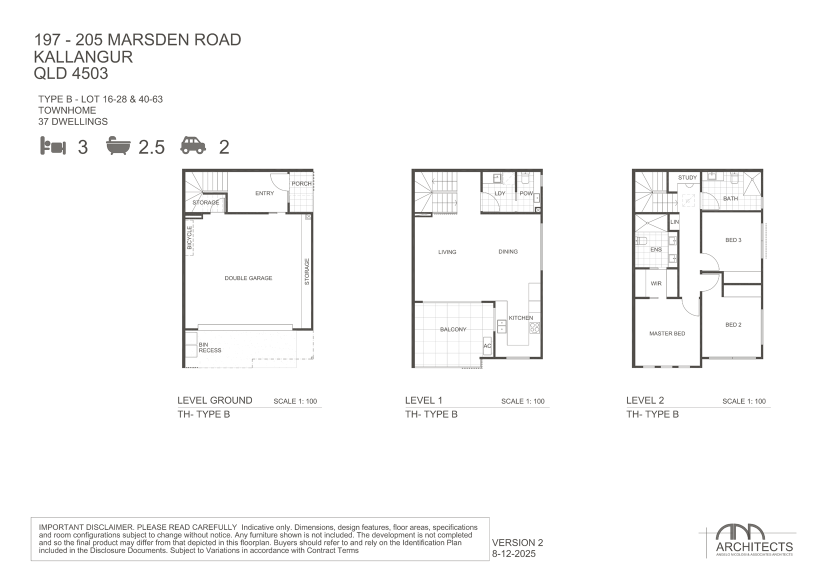 Type A townhome floorplan
